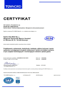 Certyfikat ISO 13485 PL